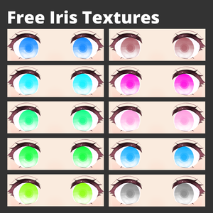 【VRoid】 10 FREE iris textures for eyes