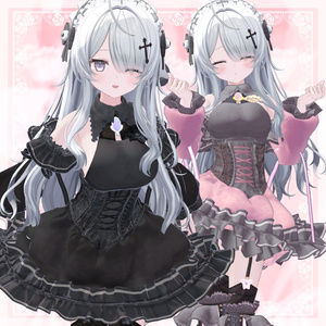 VRChat向け衣装モデル_プリティゴシック_Pretty_Gothic 『Wendy -ウェンディ-』対応差分 缩略图 4