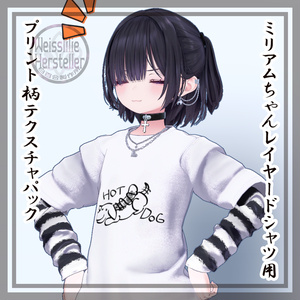【VRChat】Miriam レイヤードTシャツ用プリント柄テクスチャパック