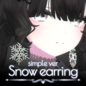 【3Dモデル】 Snow earring // Simple ver 『 Unless heaven 』
