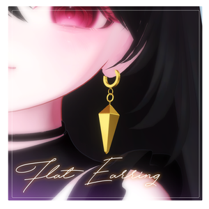 Flat earring  - 【 VRChat アクセサリー/ VRChat Accessories 】