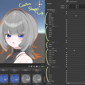 🐶 2A Hair 🐱 with けもみみ(ワンちゃん,ねこ) ヘアバンドㅡ 【 VRChat Hair 】 缩略图 7