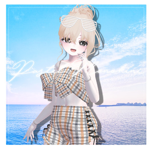 🌊Pastel check Monokini🌊  - 【 VRC Clothes 】 缩略图 5