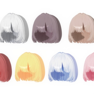💞 bob hair new (No.2) ㅡ 【 VRChat Hair / 3Dヘアモデル】 缩略图 13