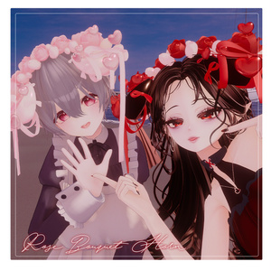バラの花束と角 Rose Bouquet Horn【 VRChat アクセサリー/ VRChat Accessories 】 缩略图 2