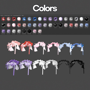 バラの花束と角 Rose Bouquet Horn【 VRChat アクセサリー/ VRChat Accessories 】 缩略图 7