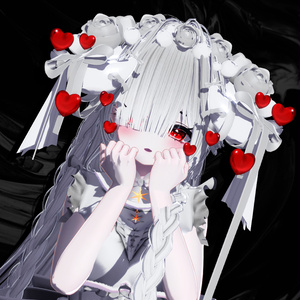 バラの花束と角 Rose Bouquet Horn【 VRChat アクセサリー/ VRChat Accessories 】