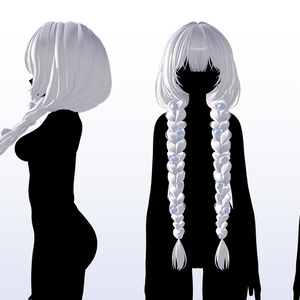2 Type 🌹 Rose blooming braided hair  - VRChat Hair / VRChat ヘア 缩略图 8