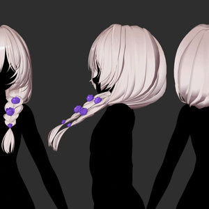 2 Type 🌹 Rose blooming braided hair  - VRChat Hair / VRChat ヘア 缩略图 9