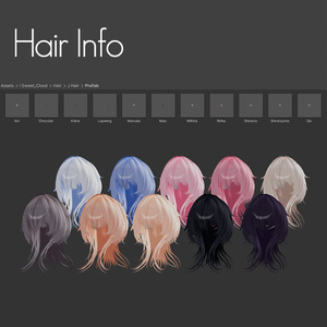 💙 J Hair ㅡ 【 VRChat Hair / 3Dヘア 】 缩略图 9