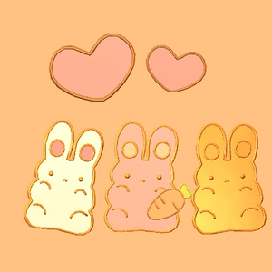cutie bunny set/うさぎピンSET