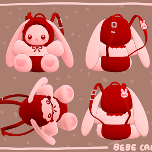 ぽぽ人形/ Bobo Doll / Bunny doll & bag/うさぎぬいぐるみ