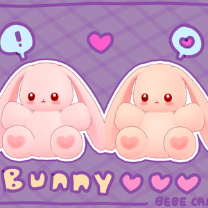 ぽぽ人形/ Bobo Doll / Bunny doll & bag/うさぎぬいぐるみ