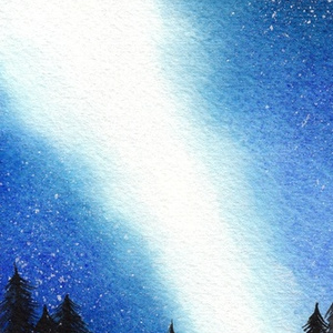 水彩原画【星空】送料込 - sakaki-tsugu - BOOTH