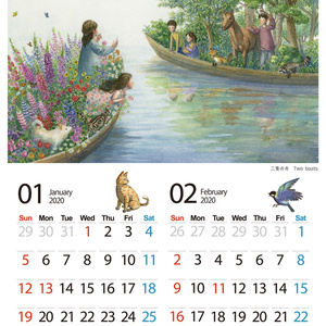 2020年カレンダー  ～いきものたちと季節の物語～　 2020 Calendar