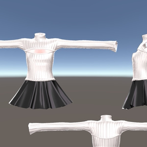 スキニング済み3D衣装「例のタートルネックセーター(胸メッシュ付)」 缩略图 3