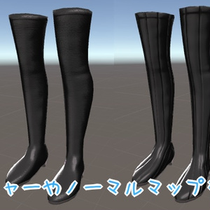 スキニング済み３D衣装「空々ブーツ２～布地ロングブーツ～」 缩略图 2