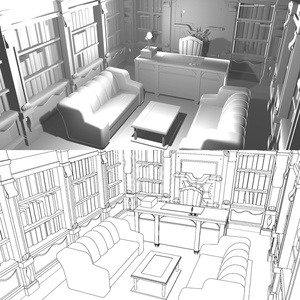 【twst】モストロ・ラウンジ VIPルーム【クリスタ用３Ｄ素材】