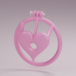ピンクのハート型貞操帯｜Pink Chastity【3Dモデル／3サイズ／Unity・Blender・FBX】