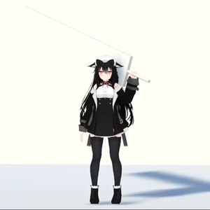 【無料/VRC】モーション / 立ちポーズ (Sword on shoulder)