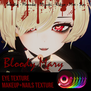 [6 Avatars] Bloody Mary Eyes, Make Up & Nails Textures