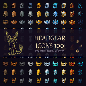 Fantasy Headgear｜ゲーム制作向けアイコン100種