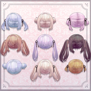 【10アバター対応】ツインテールヘアセット -twintail hair-【PB対応】 缩略图 5