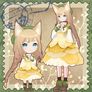 Fox girl from the mushroom forest (VRM, VRoid, etc.)