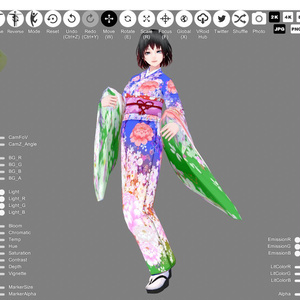 VRMお人形遊び用ポーズ集（その３/着物専用ポーズ集）