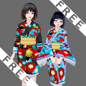 【Vroid】THX1000↑❤FREE浴衣(YUKATA)