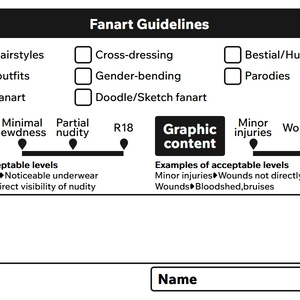 フリー素材｜ファンアート許容範囲チェックシート｜VTuber Assets