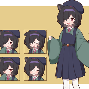 メカクレけもみみ少女　立ち絵