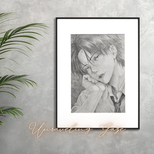 オリジナル ほどける前｜Haizi｜鉛筆画 原画（COA付・一点物