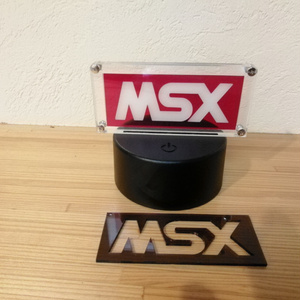 アクリル製 光るMSXロゴ、着せ替えセット付