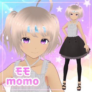 オリジナル3Dモデル「モモ -momo- 」【VRoid＋VRMモデルデータ】