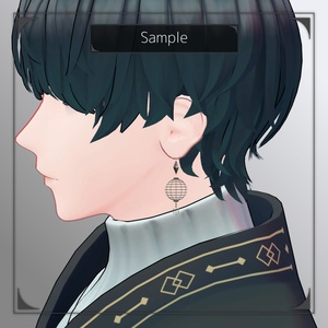 【VR使用想定3Dモデル】和風ピアス -Japanese style earrings- 缩略图 5