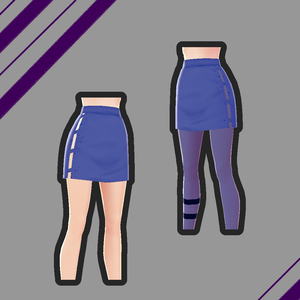 Vroid | Blue Mini Skirt | ブルー ミニ スカート