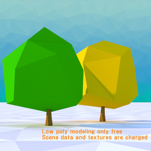 tree American Elm low poly