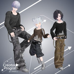UNTHRDLayer: Street Wear Outfit Set - VRChat Men's Clothing  / CP7 缩略图 4