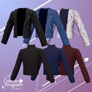 Biker Jacket Set - VRChat Men's Clothing / CP4 缩略图 11