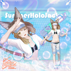 SummerHoloJacket (Foam Spewer Water Gun included!)  - VRChat Women's Clothing / CP4