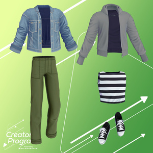 GJacketSet - VRChat Men's Clothing / CP1 缩略图 6