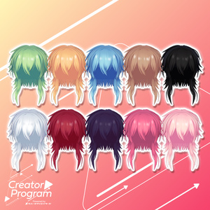 Wolf-hair Alpha Fringe - VRChat Hair / CP13 缩略图 4