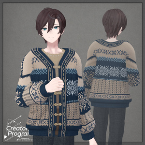 NordicKnit Cardigan - VRChat Men's Clothing / CP11 缩略图 10