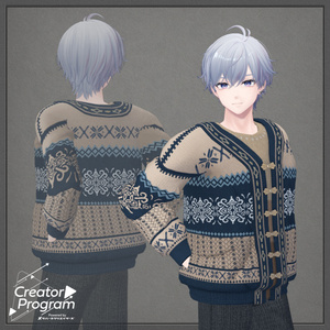 NordicKnit Cardigan - VRChat Men's Clothing / CP11 缩略图 8