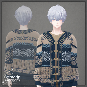 NordicKnit Cardigan - VRChat Men's Clothing / CP11 缩略图 12