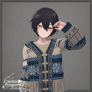 NordicKnit Cardigan - VRChat Men's Clothing / CP11 缩略图 9