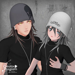 Flipped-Out Beanie Hair - VRChat Hair  / CP7 缩略图 3