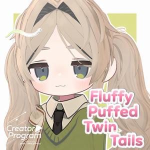 Fluffy Puffed Twin Tails - VRChat Hair / CP26
