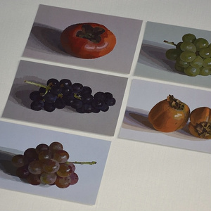 柿と葡萄のポストカード（5種類セット）